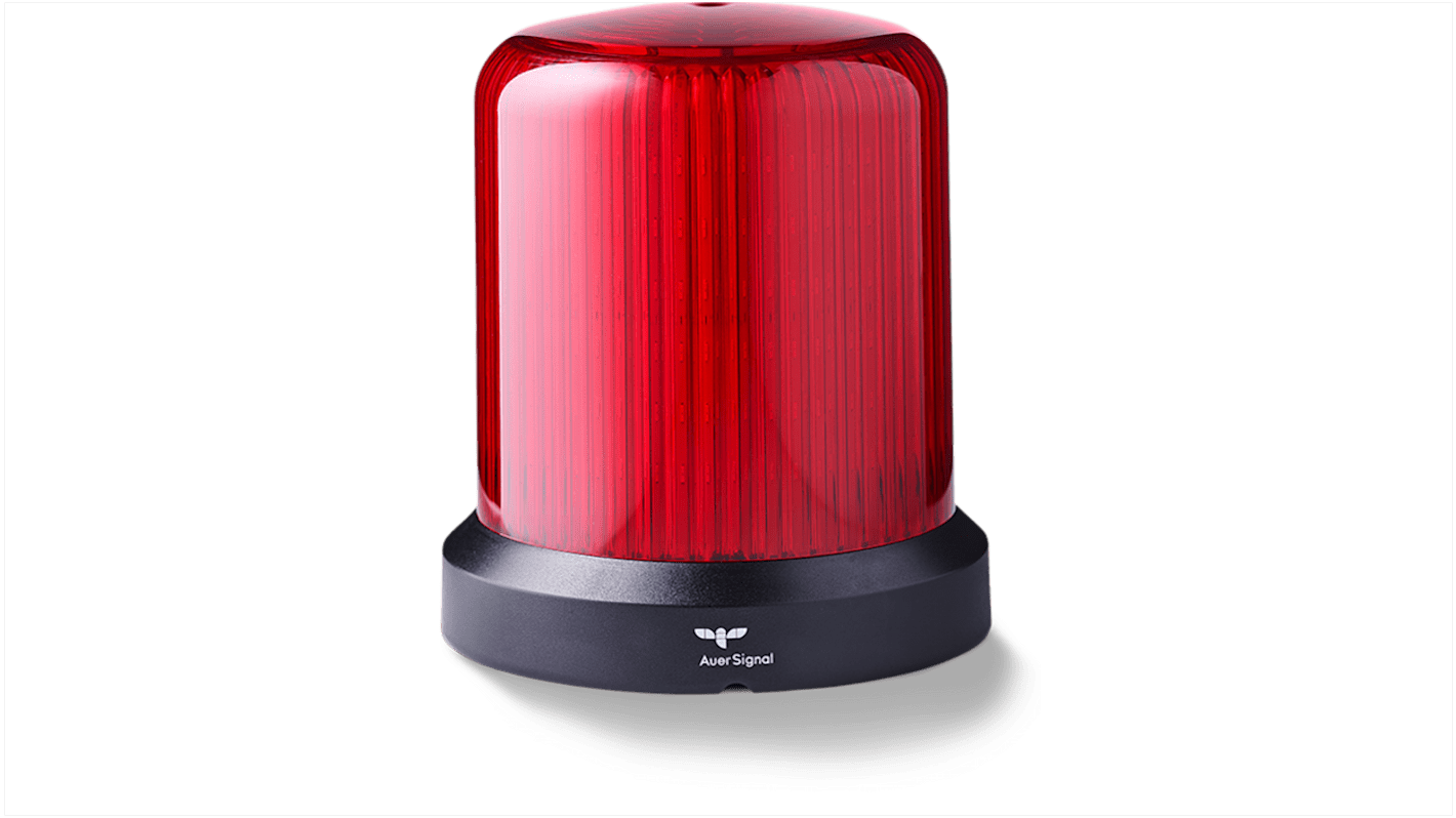 AUER Signal 850542004, segnalatore lampeggiante LED rosso, alimentazione 12 V CC, IP66, montaggio plug and play, effetto luce multifunzione.