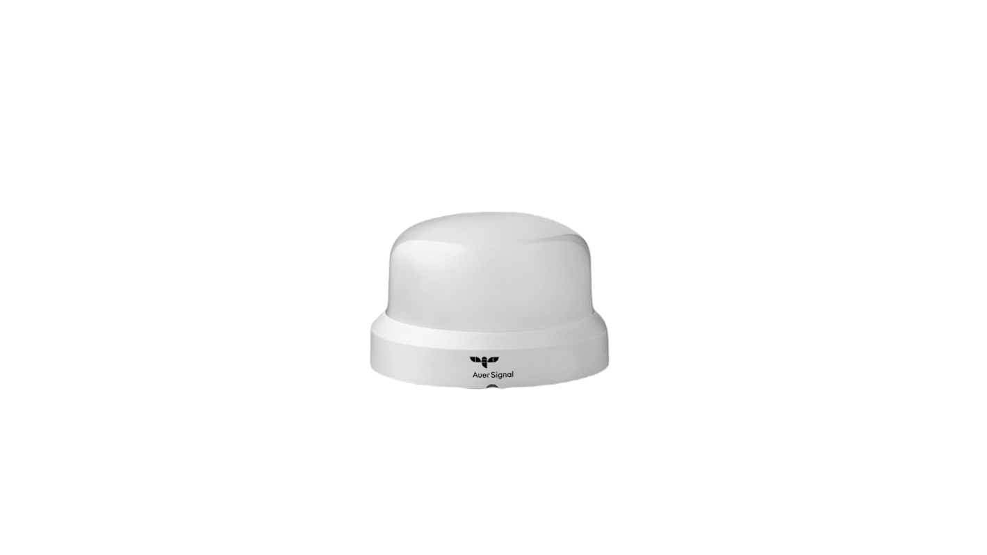 AUER Signal 850870408, segnalatore lampeggiante LED trasparente, diametro 110 mm, tensione 24-48 V, IP66, montaggio versatile.
