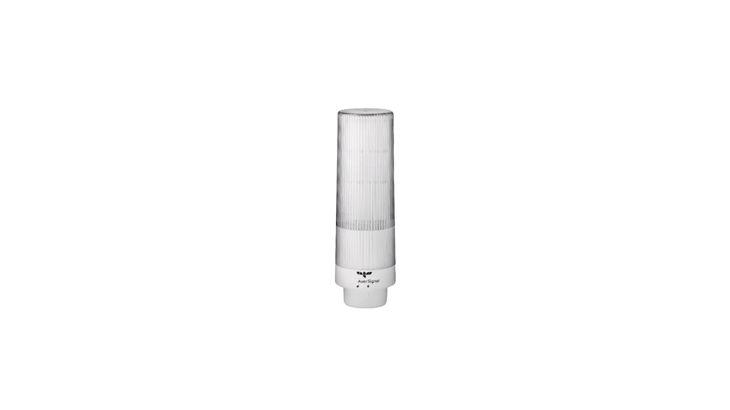 Torretta di segnalazione LED AUER Signal MT60-S-24V DC, 3 elementi in verde, rosso e giallo, montaggio su tubo, grado di protezione IP66.