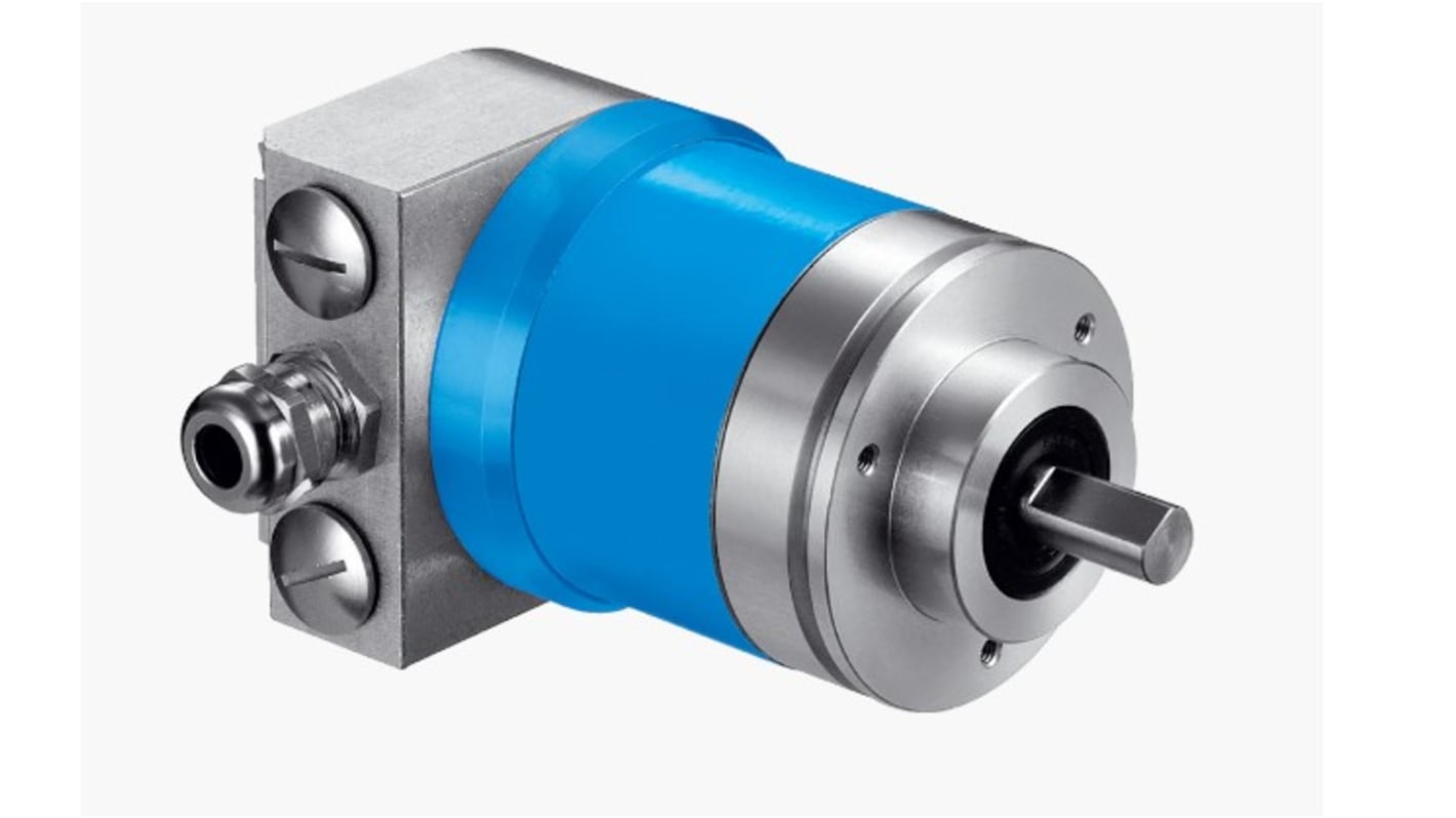 Encoder assoluto Sick ATM60-D4H13x13, multigiro, risoluzione 8192 impulsi, uscita DeviceNet, IP65/IP66, dimensioni 59.5x59.5x74.8 mm.
