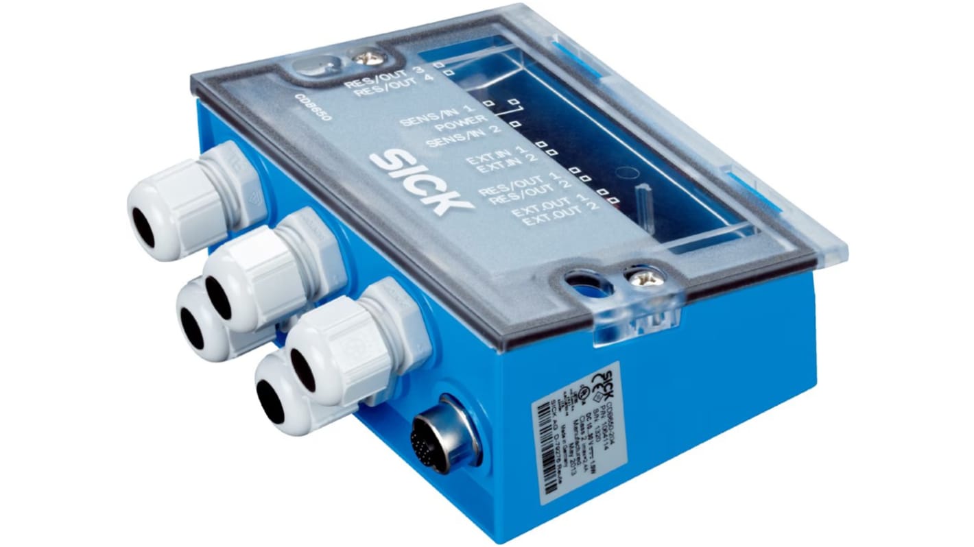 Modulo I/O Sick CDB650-204, 5 porte CAN-BUS, connettore M12, IP65, -40 a 50 °C, design compatto per installazione rapida.