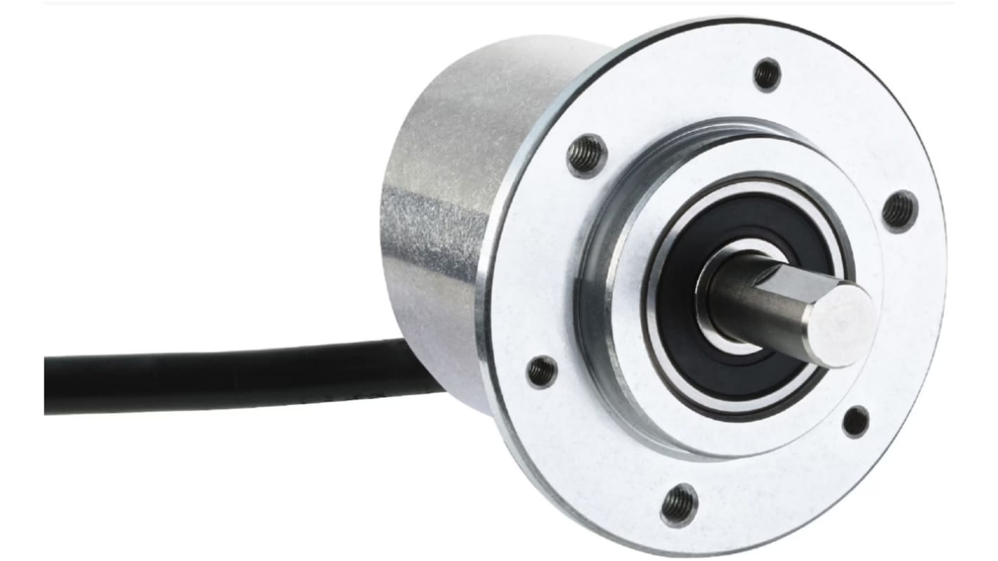 Encoder incrementale Sick DBS50E-SZAJ00S09, albero pieno 5/16", uscita RS422, IP65, dimensioni 50x50x35,2 mm.