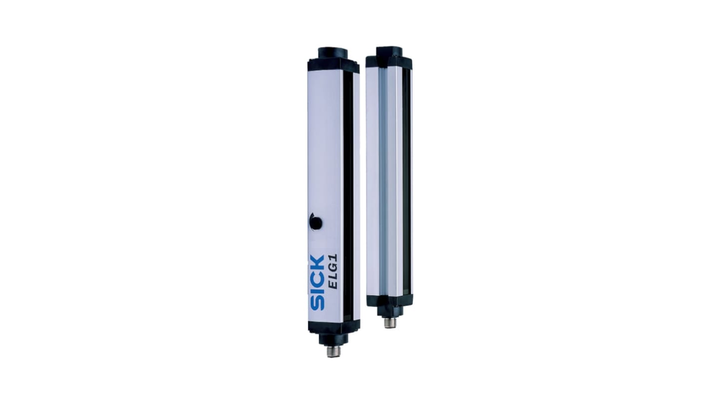 Barriera fotoelettrica Sick ELG1-0150P531, portata 4 m, grado di protezione IP65, alloggiamento in alluminio, dimensioni 237x34x29 mm.