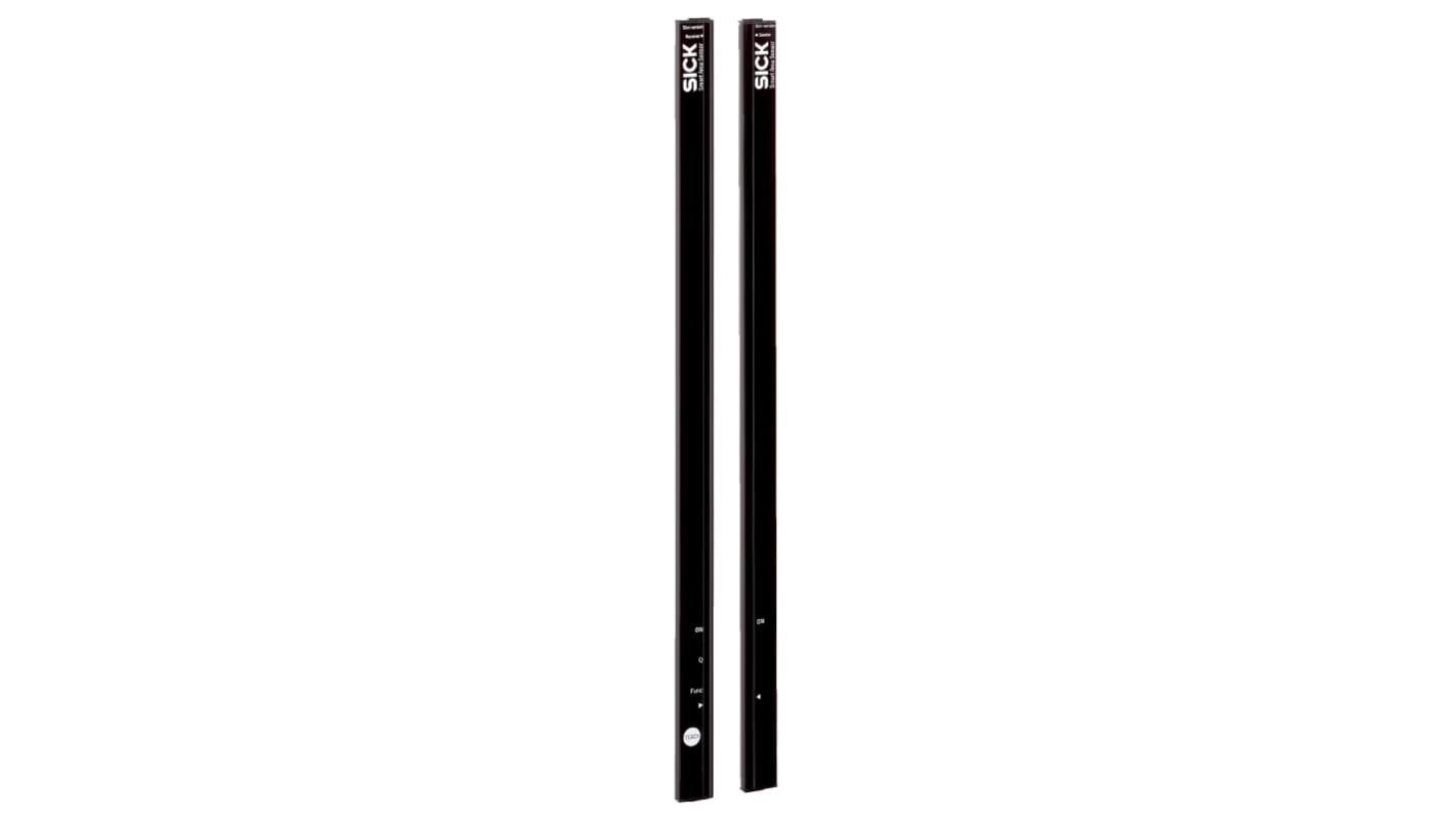 Barriera fotoelettrica Sick SGS4-S076P3PS1W01, rilevamento fino a 4 m, grado di protezione IP65, dimensioni 832.4 x 25 x 8.2 mm.