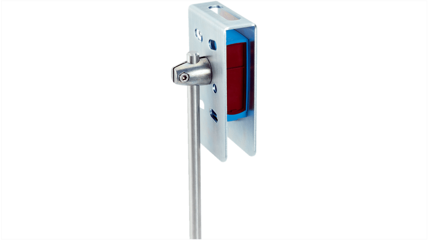 Accessorio di protezione Sick BEF-SG-W27S01 per RAY26, W26, W27-3, in acciaio zincato, compatibile con aste di 12 mm. Include ferramenta per montaggio.