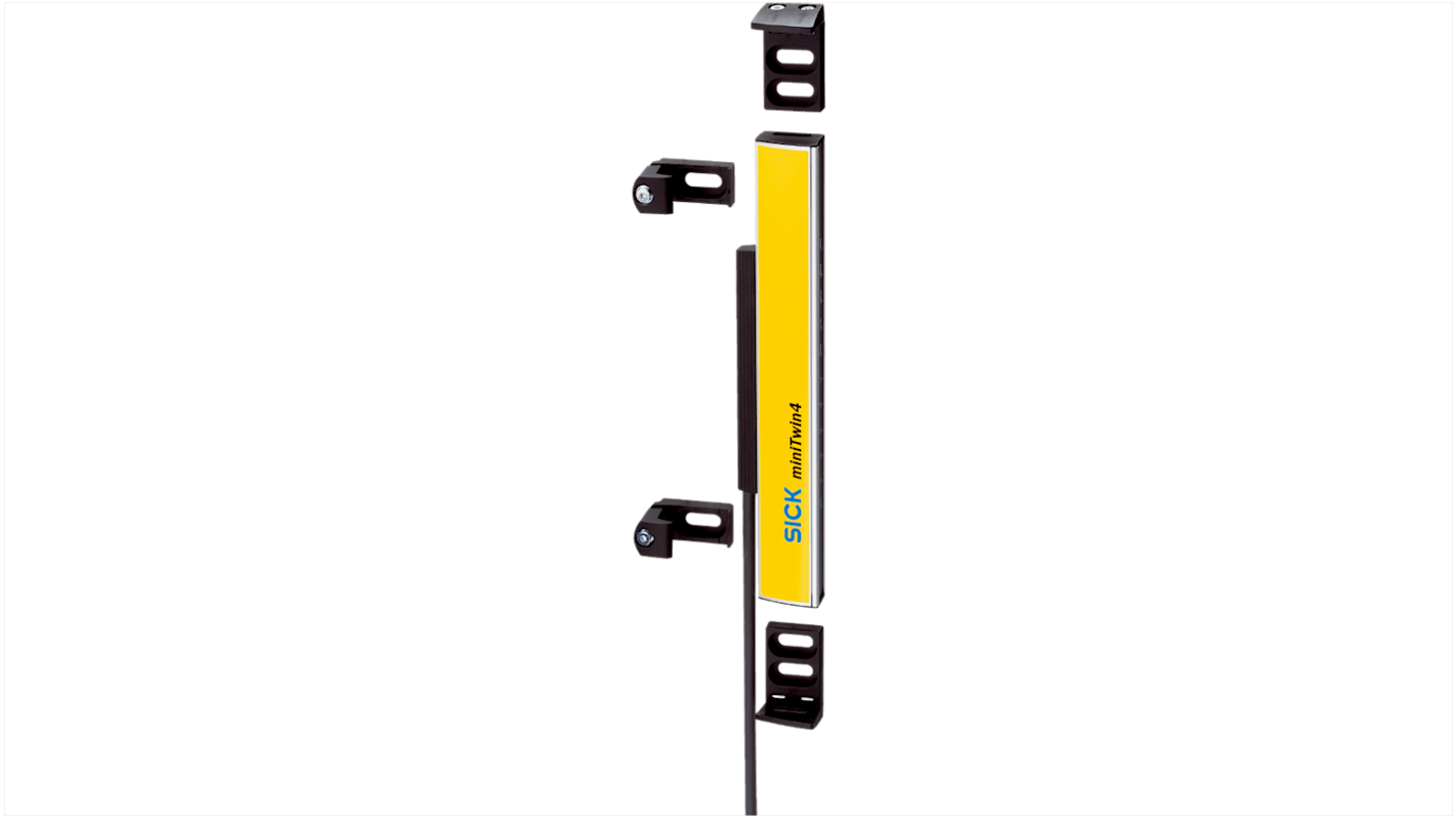 Barriera fotoelettrica Sick C4MT-06034ABB03FE0, risoluzione 34 mm, altezza 600 mm, distanza 4-5 m, design compatto.