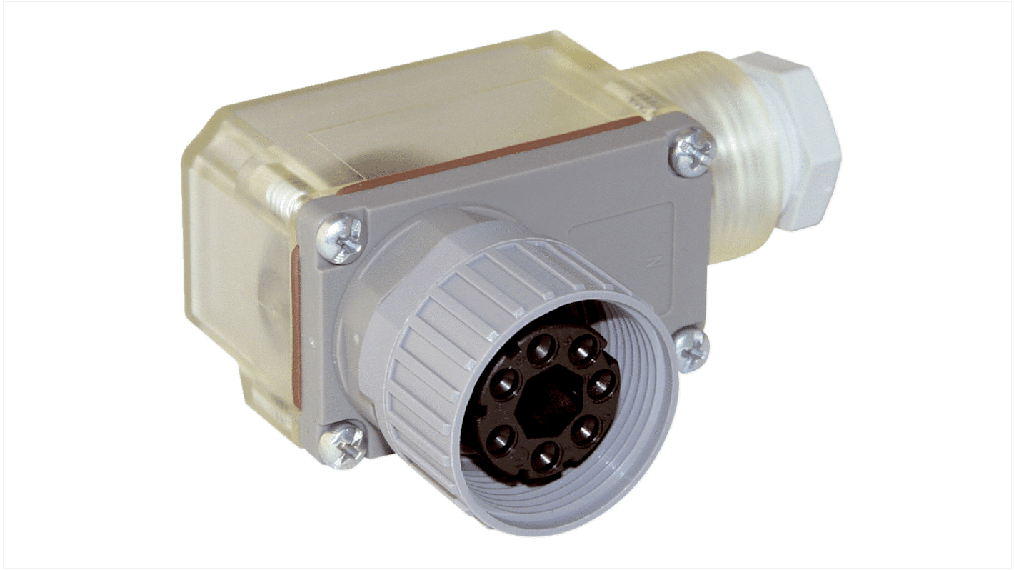 Connettore di potenza femmina SICK, 7 pin angolato, montaggio su cavo, IP65, per cavi da 7-9 mm.