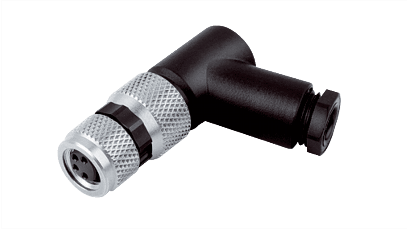 Connettore di potenza femmina SICK DOS-0803-WSK, montaggio su cavo, 3 pin, IP67, design angolato, 4A, 60V.