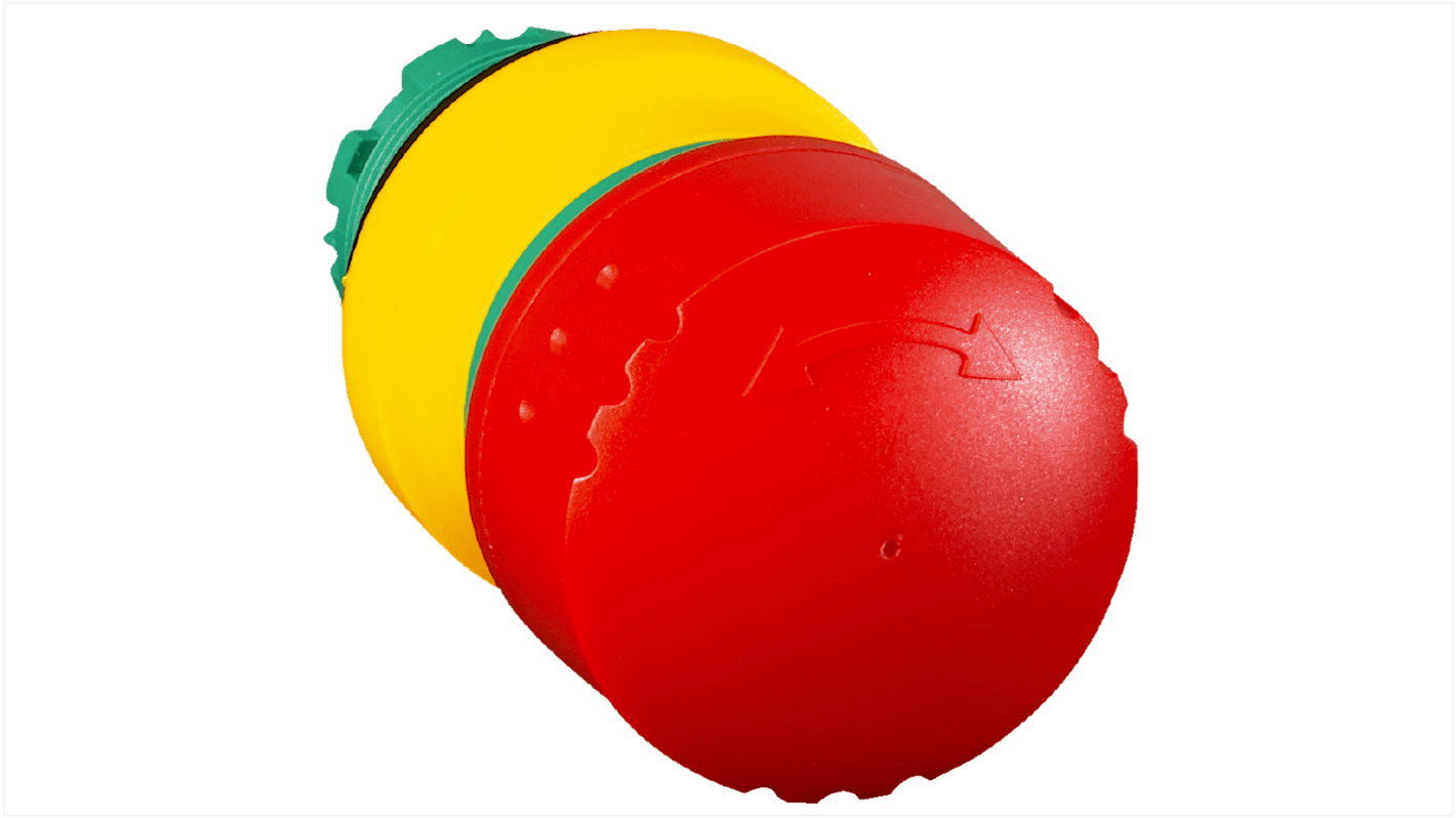 Pulsante di arresto di emergenza Sick ES21, rotondo, rosso, IP65, con contatti autocontrollati, installazione rapida, dimensioni 32mm x 32mm.