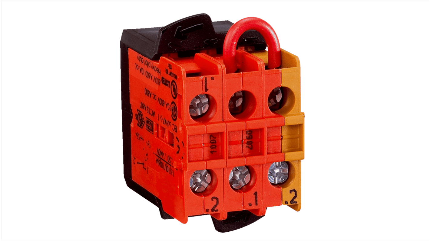 Pulsante di arresto di emergenza Sick ES21-CG2001, montaggio a pannello, 2NC, 250V, colore rosso, dimensioni 36.8x44.6mm.
