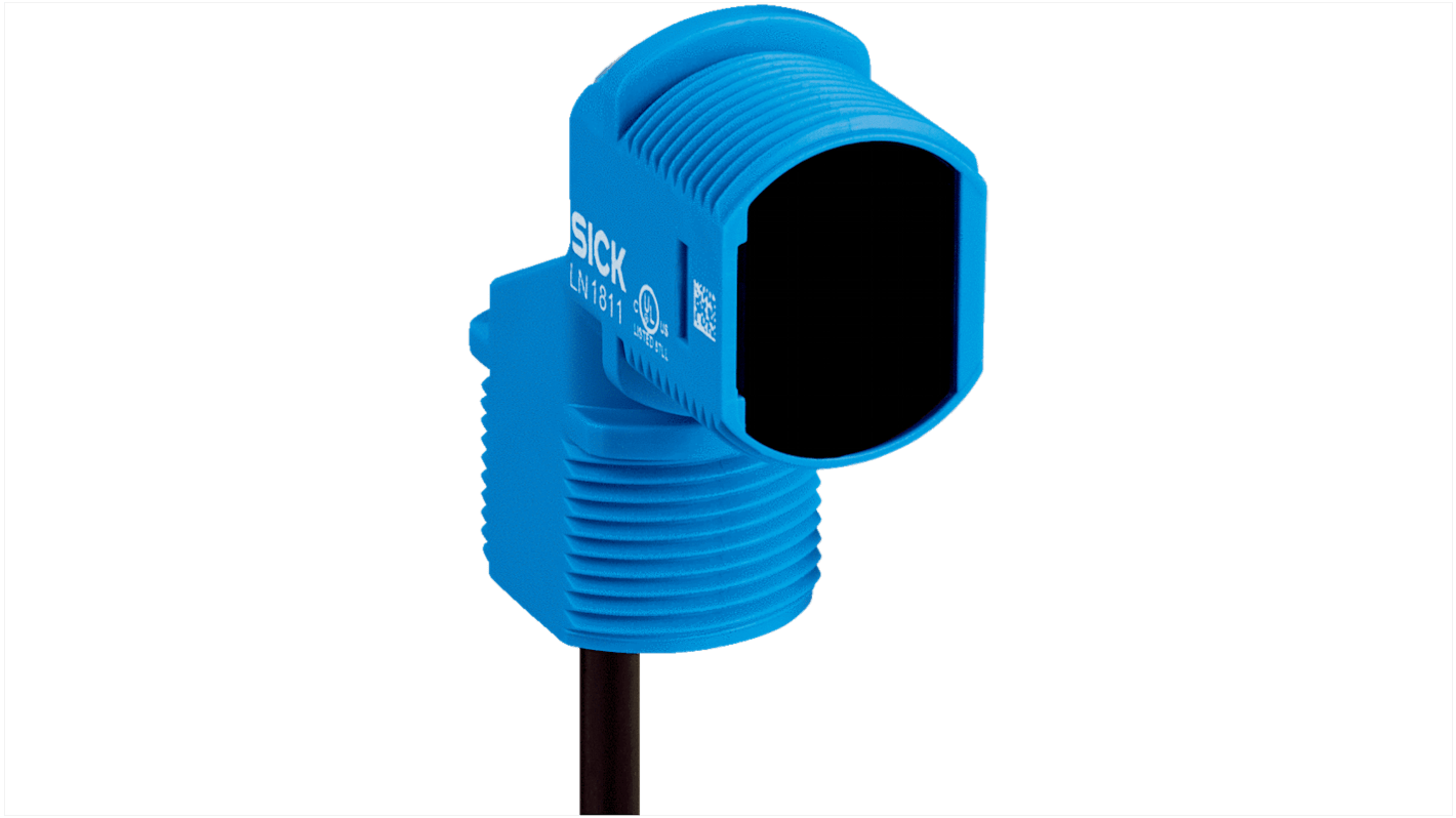 Sensore fotoelettrico cilindrico Sick ZTB18-4AB1G1D04, rilevamento fino a 100 m, uscita PNP/NPN, grado di protezione IP67.