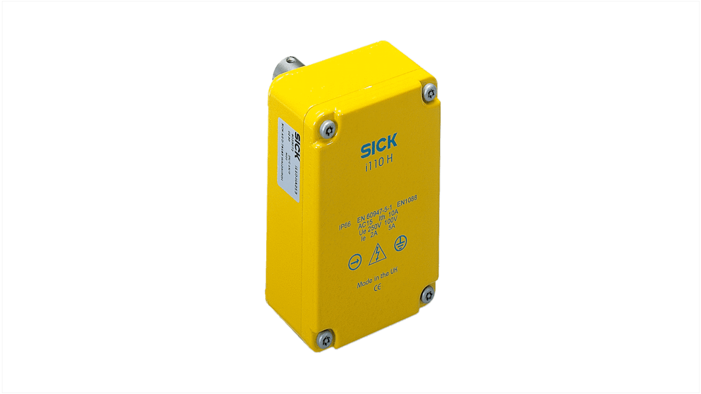 Interruttore di sicurezza Sick i110-HA213, IP66, 2NC/1NA, alloggiamento in zinco, dimensioni 65 x 99 x 24 mm, temperatura operativa -25/+80 gradi.