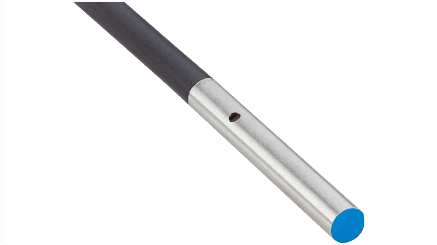 Sensore di prossimità induttivo cilindrico PNP Sick IHM03-01BPSVU2S, rilevamento 1 mm, IP67, montaggio a filo, acciaio inox.