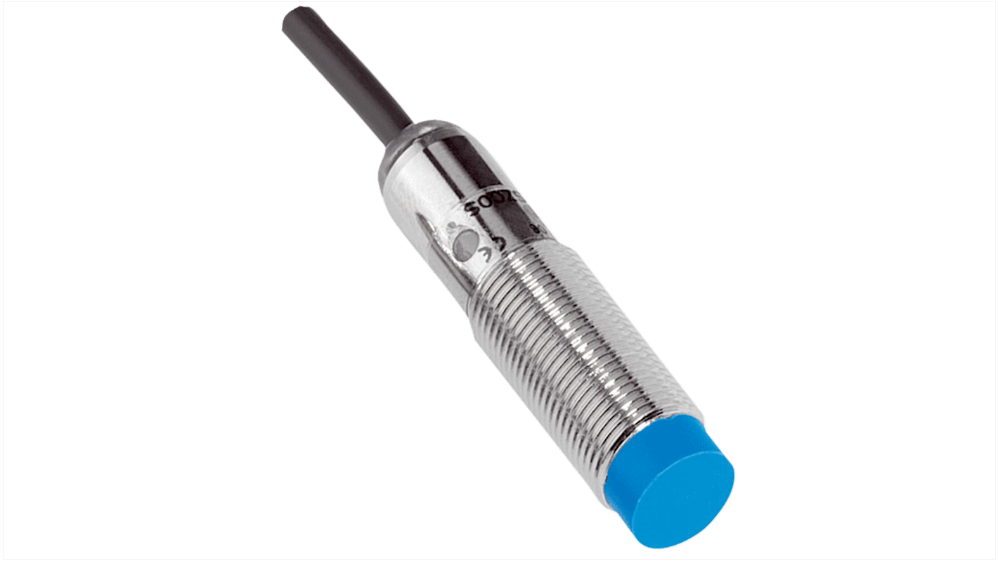 Sensore di prossimità induttivo cilindrico Sick IME12-10NPOZW2K, M12 x 1, uscita PNP, rilevamento fino a 10 mm, IP67.