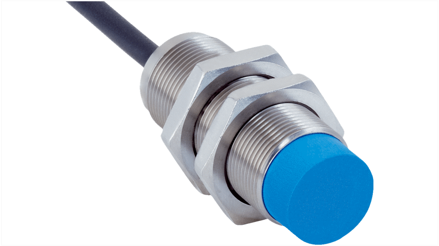 Sensore di prossimità induttivo cilindrico Sick IMS18-12NPSNU2S, M18 x 1, uscita PNP, rilevamento 12 mm, IP68/IP69K.