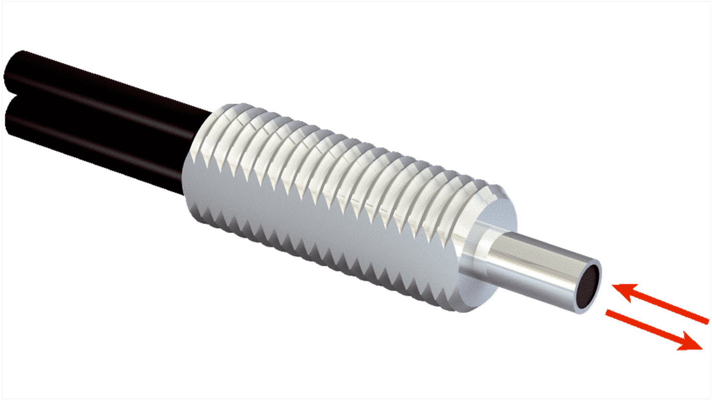 Sensore per fibre ottiche Sick LL3-DB01-30, M6, plastica, gamma di rilevamento 525 mm, custodia in acciaio inox.