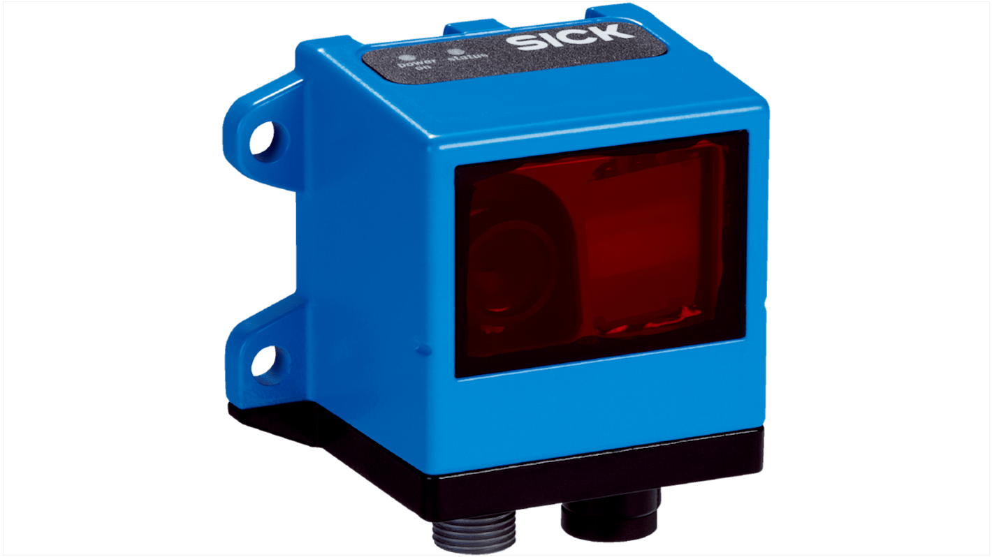 Sensore di intensità luce LED rosso Sick OLM100-1005, montaggio PCB, IP65, gamma 0-10000 m, alimentazione 10-30 V.