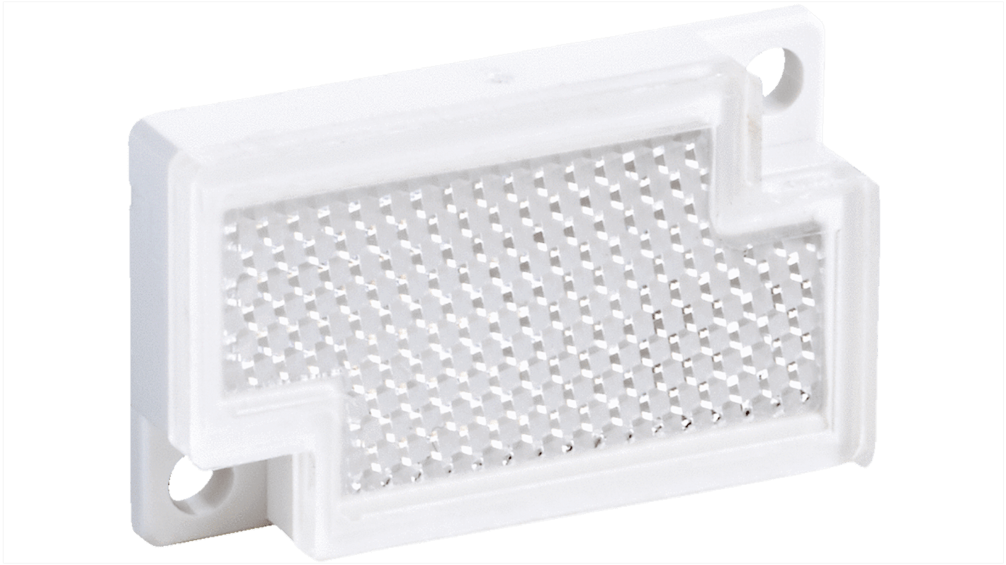 Riflettore rettangolare Sick PL9F, montaggio a telaio, grado di protezione IP 67, area riflettente 15,8 x 5,8 mm.