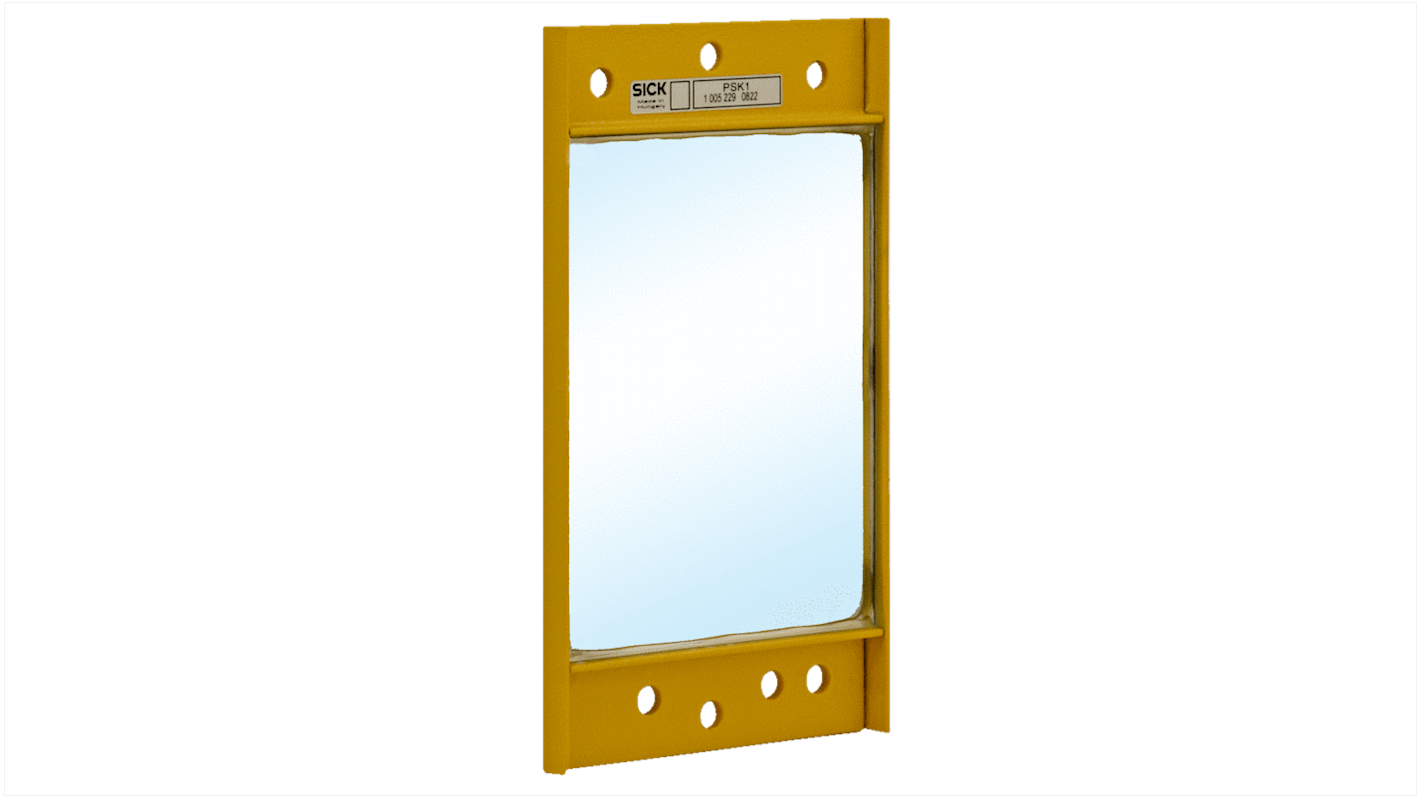 Specchio Sick PSK1 per sensori, dimensioni 96 mm x 124 mm, in vetro, montaggio a telaio, per deflessione orizzontale.