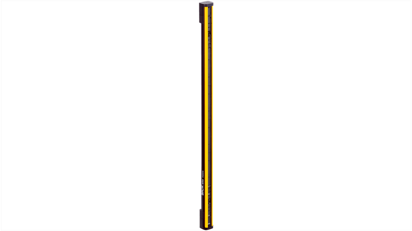 Barriera fotoelettrica Sick PSN01-2501, 2 fasci, rilevamento fino a 3.2m, dimensioni 672 x 30.7 x 34 mm, alloggiamento compatto.
