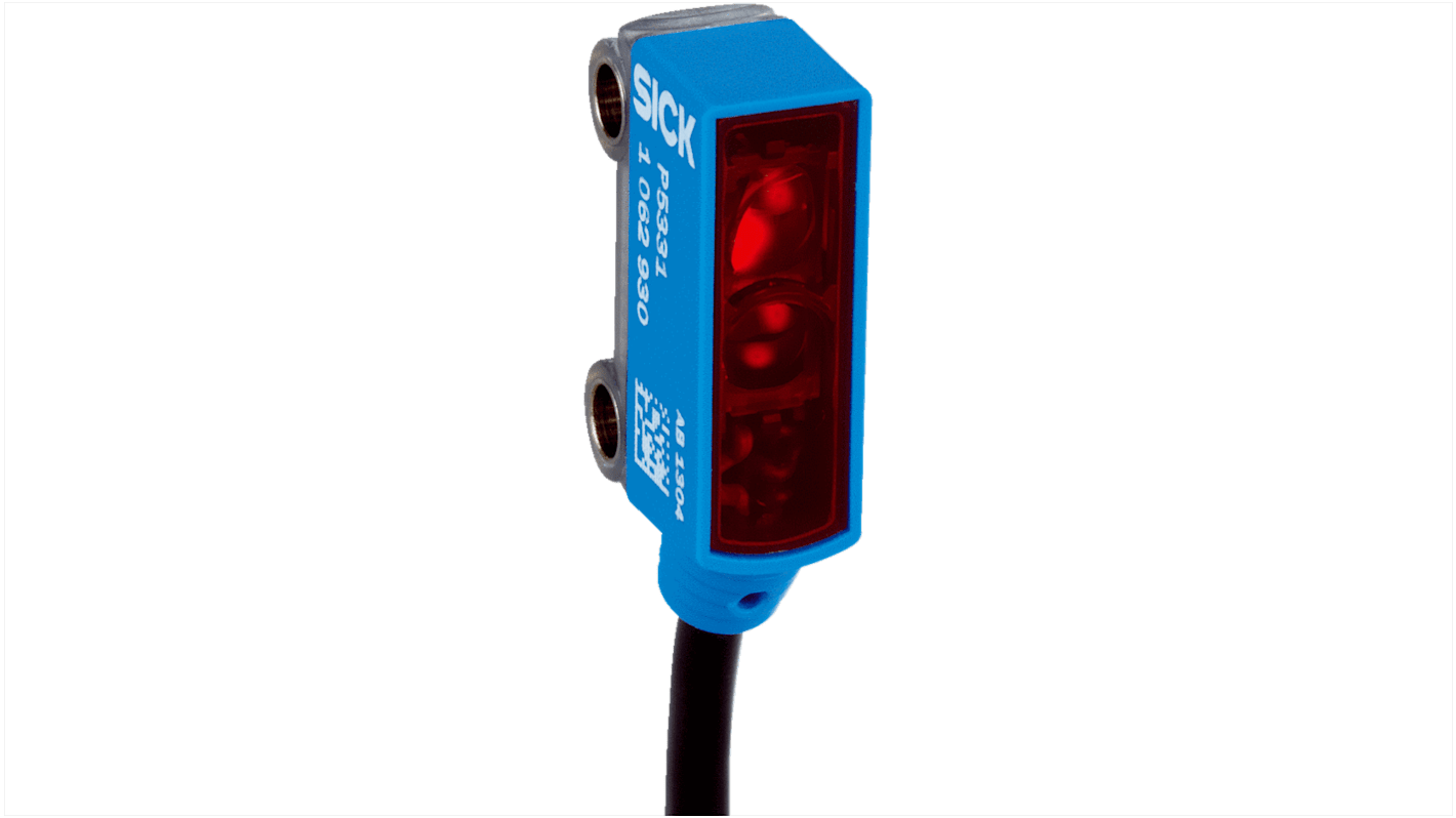Sensore fotoelettrico rettangolare a retroriflessione Sick WL2SG-2E1135, gamma di rilevamento 1,2 m, montaggio a pannello, IP67.