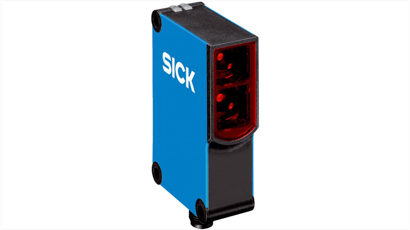 Sensore fotoelettrico rettangolare Sick WTB27-3S1511S01, con soppressione di sfondo, IP66/IP67, montaggio a pannello.