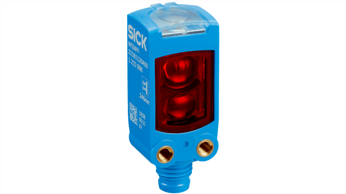 Sensore fotoelettrico rettangolare Sick WTB4FP-213112A0ZZZ, con uscita PNP/NPN, grado di protezione IP66/IP67, montaggio a pannello.