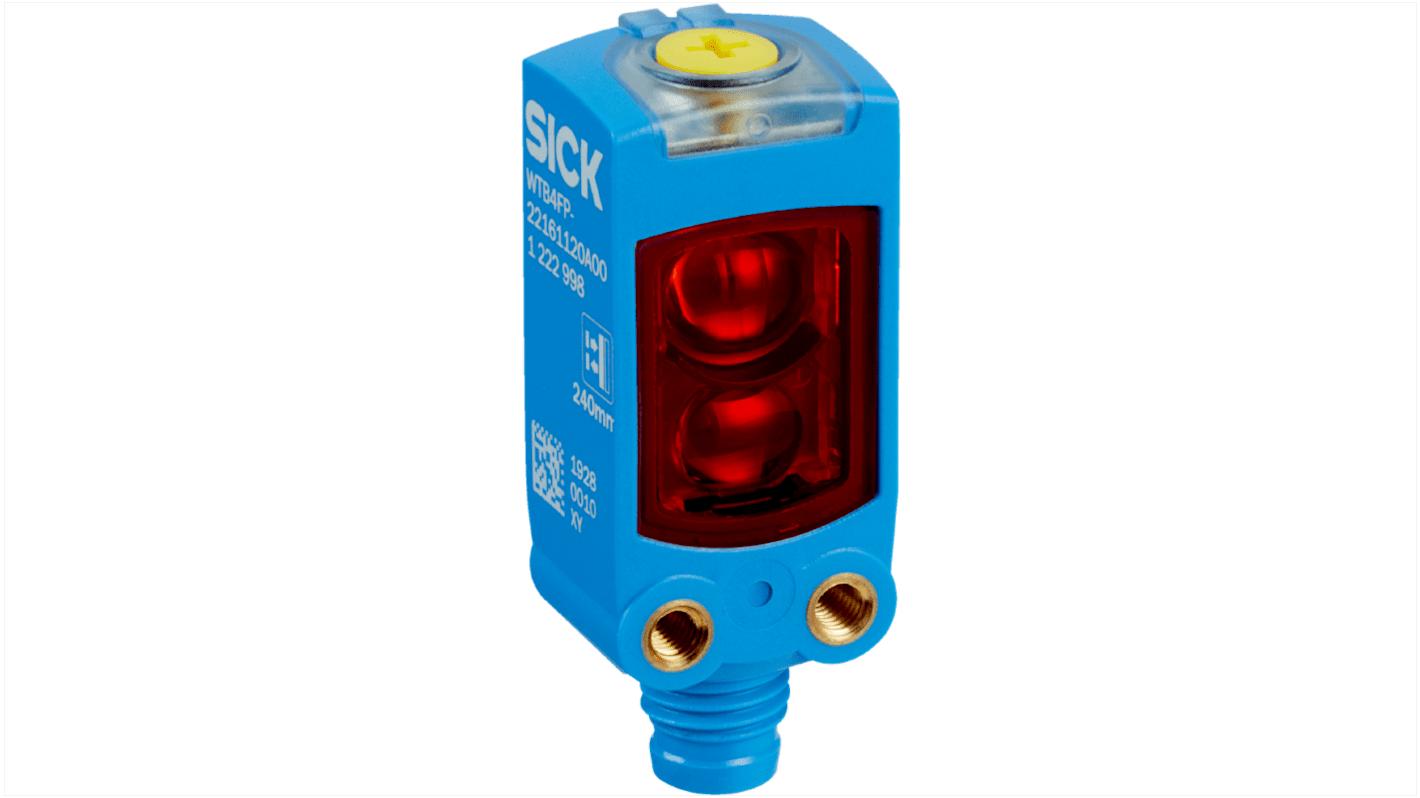 Sensore fotoelettrico rettangolare Sick WTB4FP-2216R150A00, IO-LINK, rilevamento 220 mm, IP66/IP67, montaggio a pannello.
