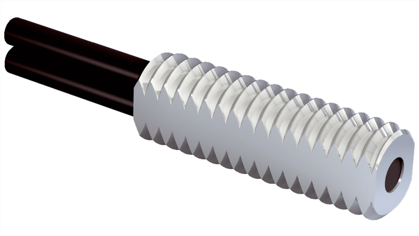 Sensore per fibre ottiche Sick LL3-DM02-3, custodia in acciaio inox, rilevamento fino a 600 mm, montaggio su cavo.