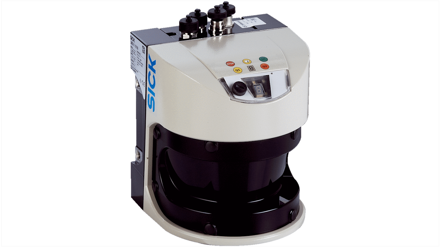 Sensore di flusso Sick LMS511-20190 per fluidi, alimentazione 19,2-28,8 V, grado di protezione IP67, misura senza contatto.