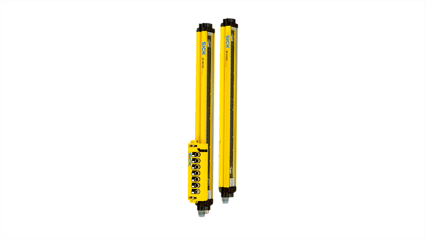 Barriera fotoelettrica Sick M40Z-025003TB0, 2 fasci, protezione 500mm, SIL3, distanza rilevamento 0.5-4.5m, dimensioni 672x55.5x52mm.