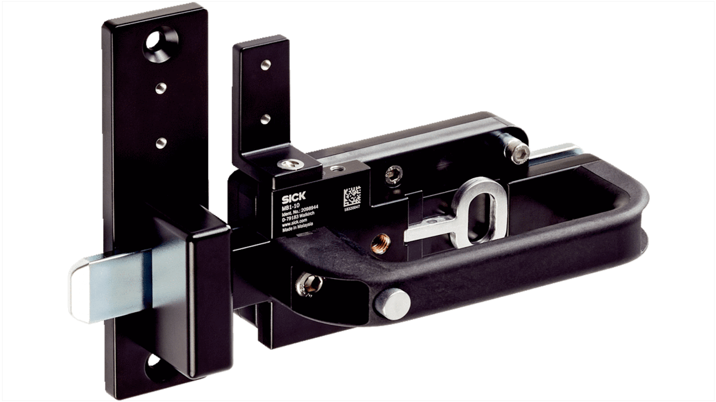 Interruttore di sicurezza Sick MB1-BS10 con chiavistello meccanico, montaggio flessibile, tolleranza orizzontale 27 mm.