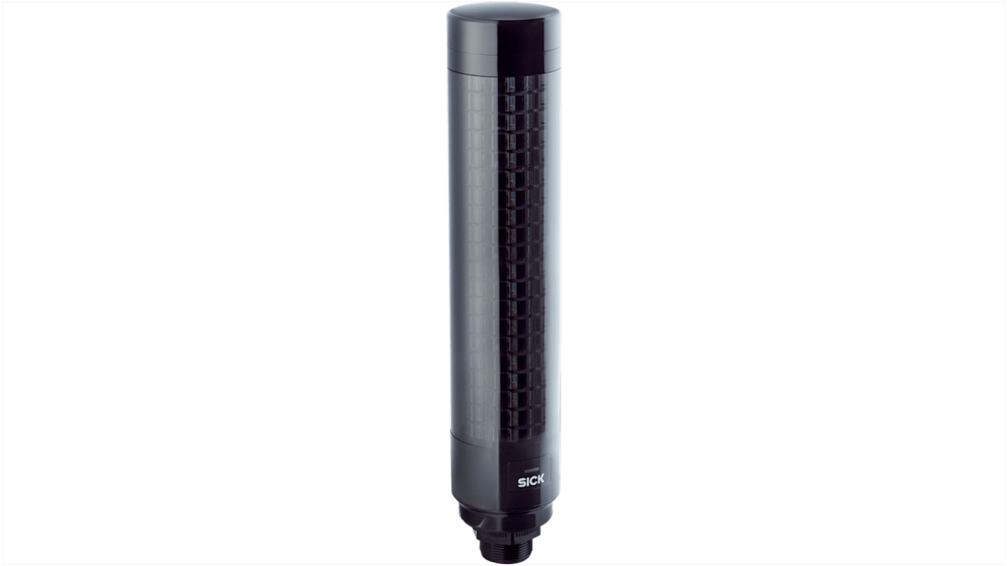 Spia LED Sick SLT060-0B010J700, altezza 306 mm, alimentazione 18-30 V CC, grado di protezione IP65, 21 colori disponibili.