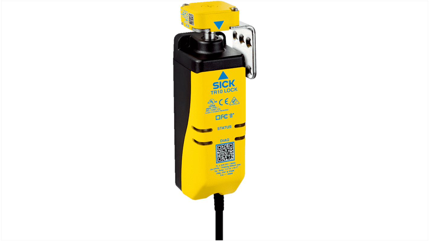 Interruttore di sicurezza Sick TR10-SLM03P, tecnologia RFID, grado di protezione IP66/IP67/IP69K, dimensioni 50 x 140 x 33 mm.