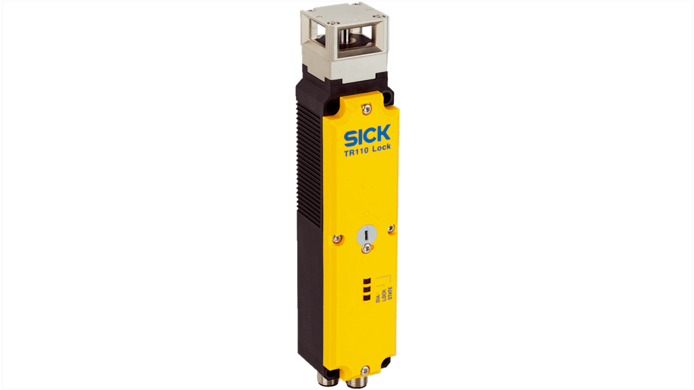 Interruttore di sicurezza Sick TR110, grado di protezione IP67/IP69K, alimentazione 24V cc, dimensioni 42 x 190 x 40 mm.