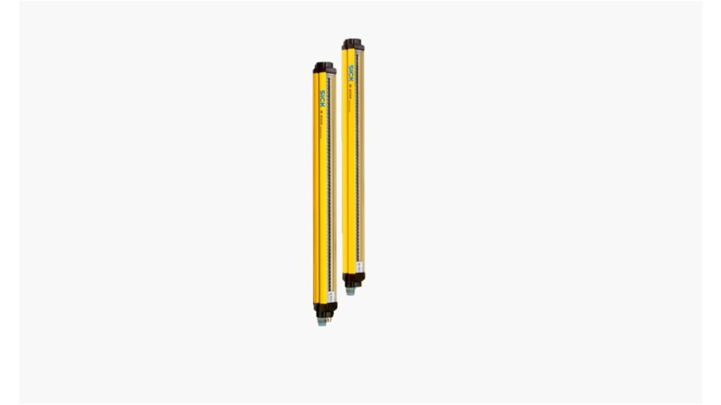 Barriera fotoelettrica Sick M40S-66A303AA0, tipo 4, risoluzione 30mm, altezza protezione 1200mm, distanza rilevamento 21m. Dimensioni 1466 x 52mm.