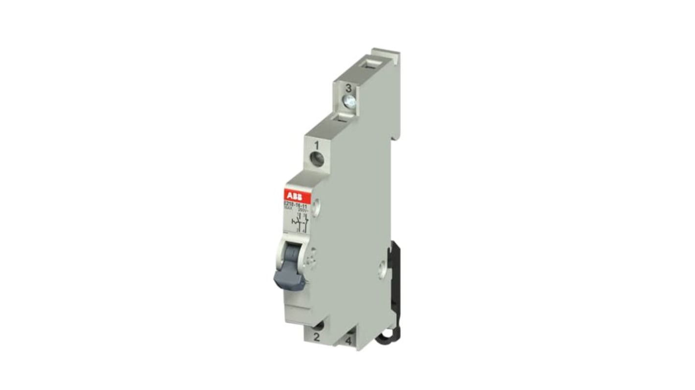 Sezionatore portafusibili ABB 2 poli, corrente 16A, tensione 250 V, design compatto, grado di protezione IP20.