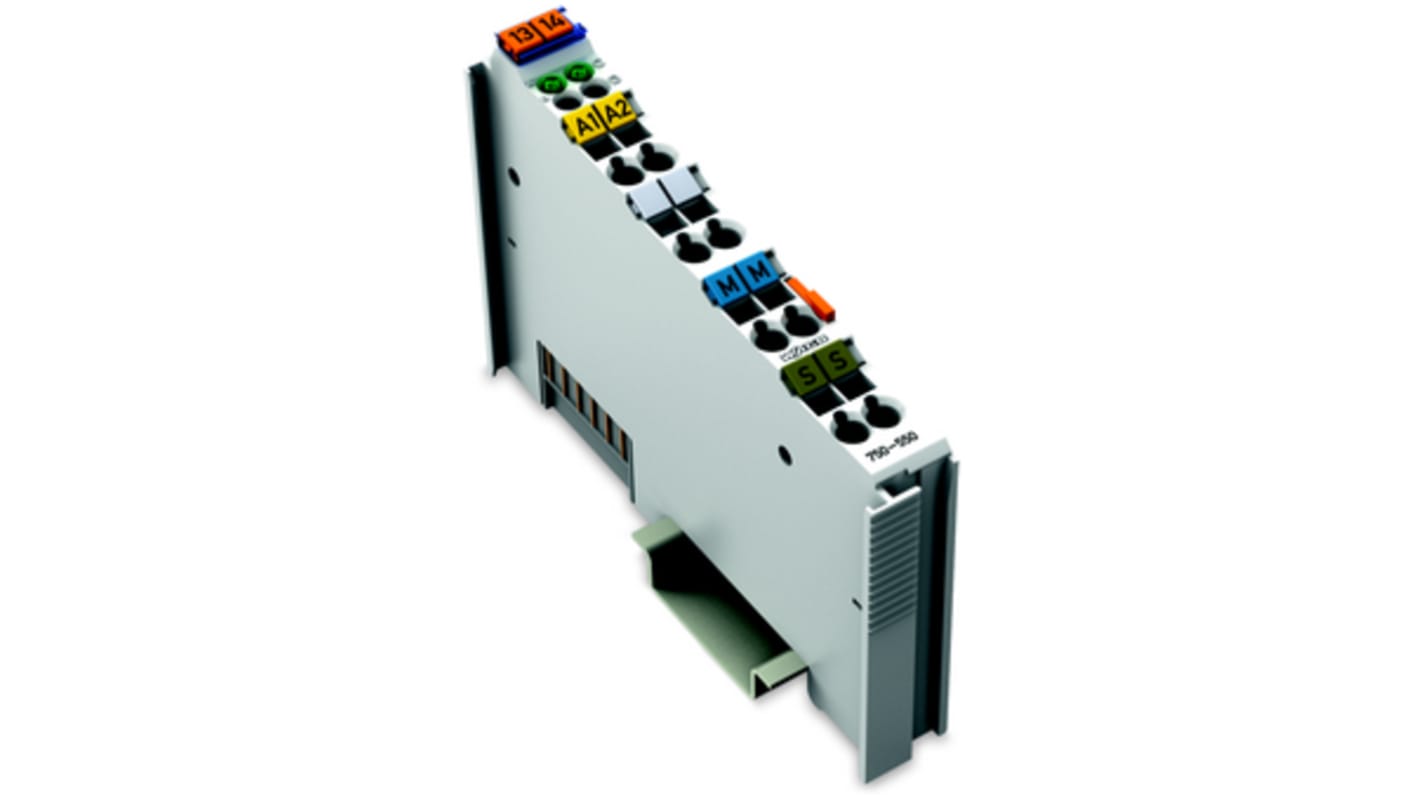 Modulo di ingresso analogico Wago 750-550, 2 ingressi, tensione di uscita 0-10 V, risoluzione 12 bit, alimentazione 24 V.