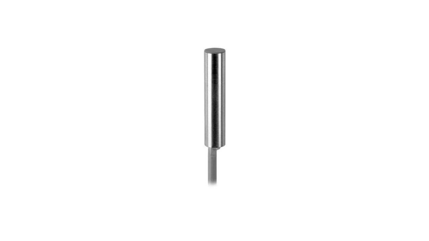 Sensore di prossimità induttivo cilindrico Baumer IFRM 06P1701/L, PNP, 2 mm, IP67, alloggiamento in acciaio inox, LED di uscita.