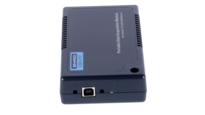 Modulo di ingresso digitale USB-4751 di Advantech, 48 canali TTL, alimentato tramite bus, montaggio su guida DIN.