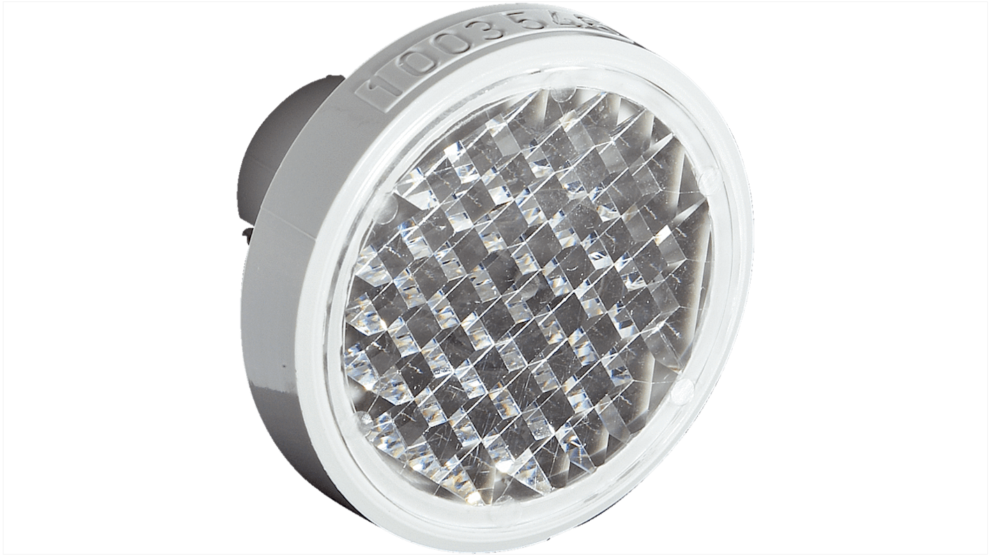 Riflettore rotondo Sick PL22-1, area riflettente di 22,5 mm, montaggio collegabile, realizzato in PMMA/ABS.