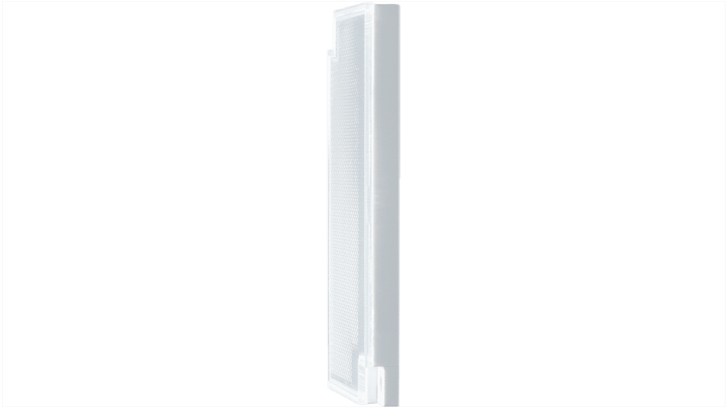 Riflettore Sick PL81-1F per applicazioni industriali, montaggio a vite, compatibile con sensori laser, temperatura -30°C/+65°C.