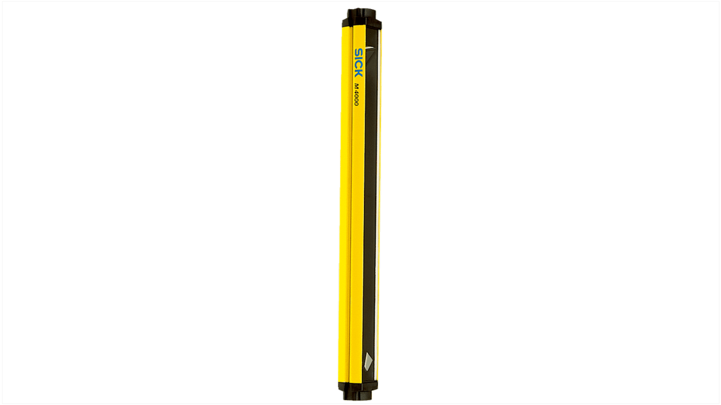 Barriera fotoelettrica Sick PSD01-1501, 2 fasci, campo di scansione 7,5 m, design robusto, dimensioni 1072 x 52 mm.