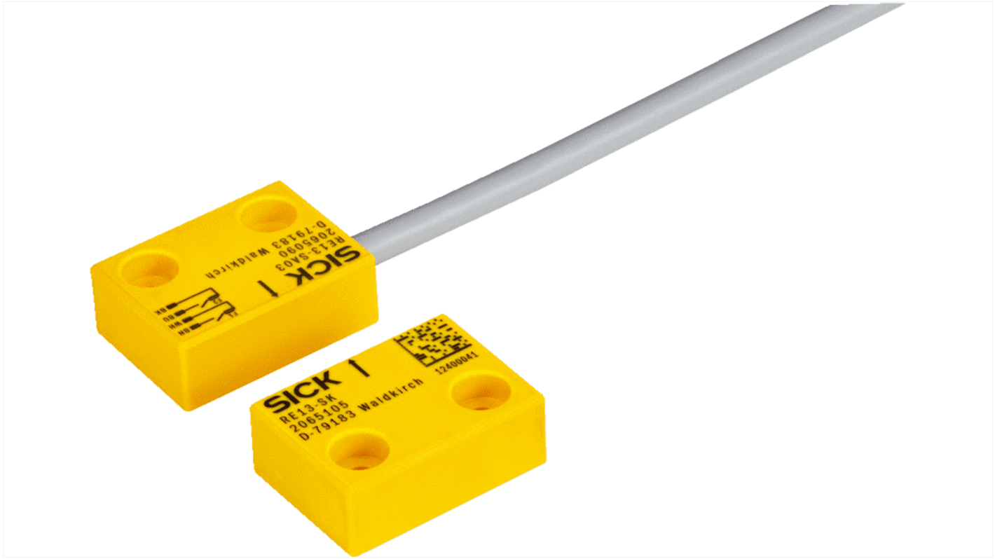 Interruttore di interblocco di sicurezza Sick RE13-SA03, grado di protezione IP67, dimensioni 26 x 36 x 13 mm, compatibile con Flexi Loop.