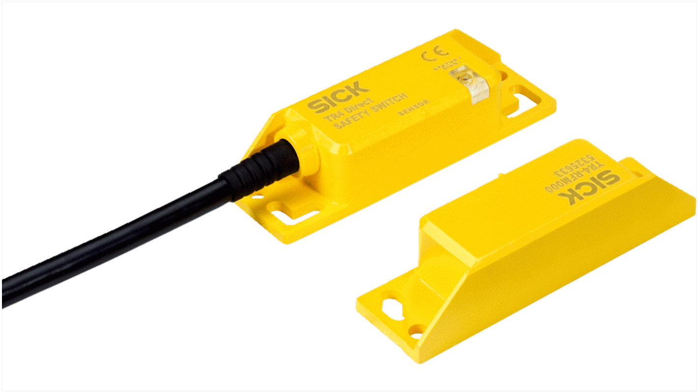 Interruttore di interblocco di sicurezza Sick TR4-SDM10PB, IP67/IP69K, dimensioni 25x88x20mm, uscite OSSD, temperatura -25/+70°C.