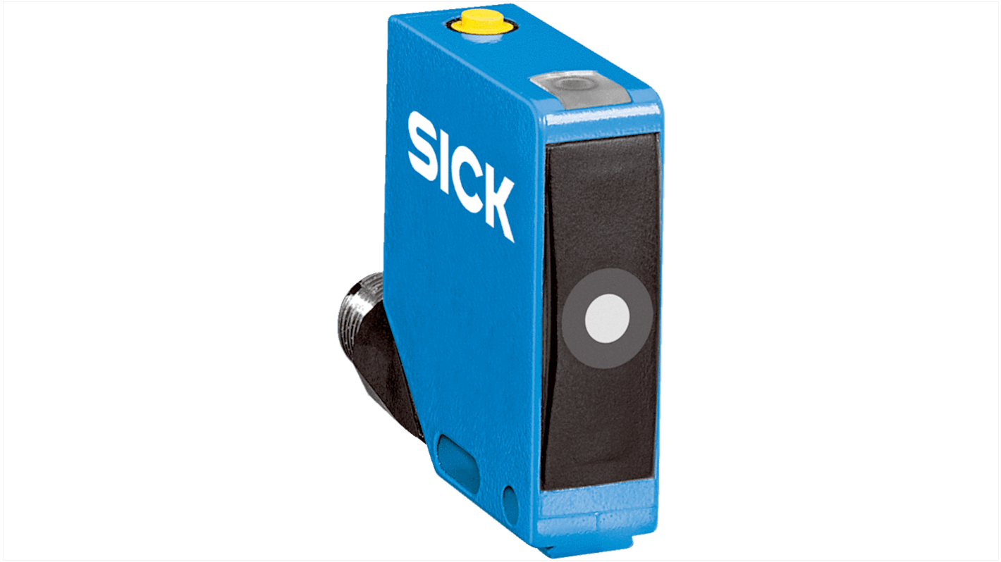 Sensore di distanza rettangolare Sick UC12-1223E a ultrasuoni, uscita PNP/NPN, IP65/IP67, temperatura operativa -25/+70 °C.