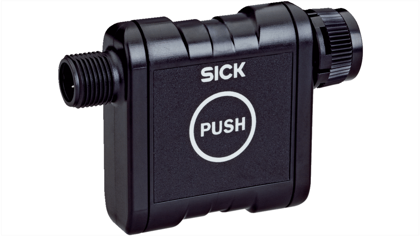 Pulsante M12 Sick 2082166 a 5 pin per attivazione/disattivazione del sistema di allineamento laser deTec4.