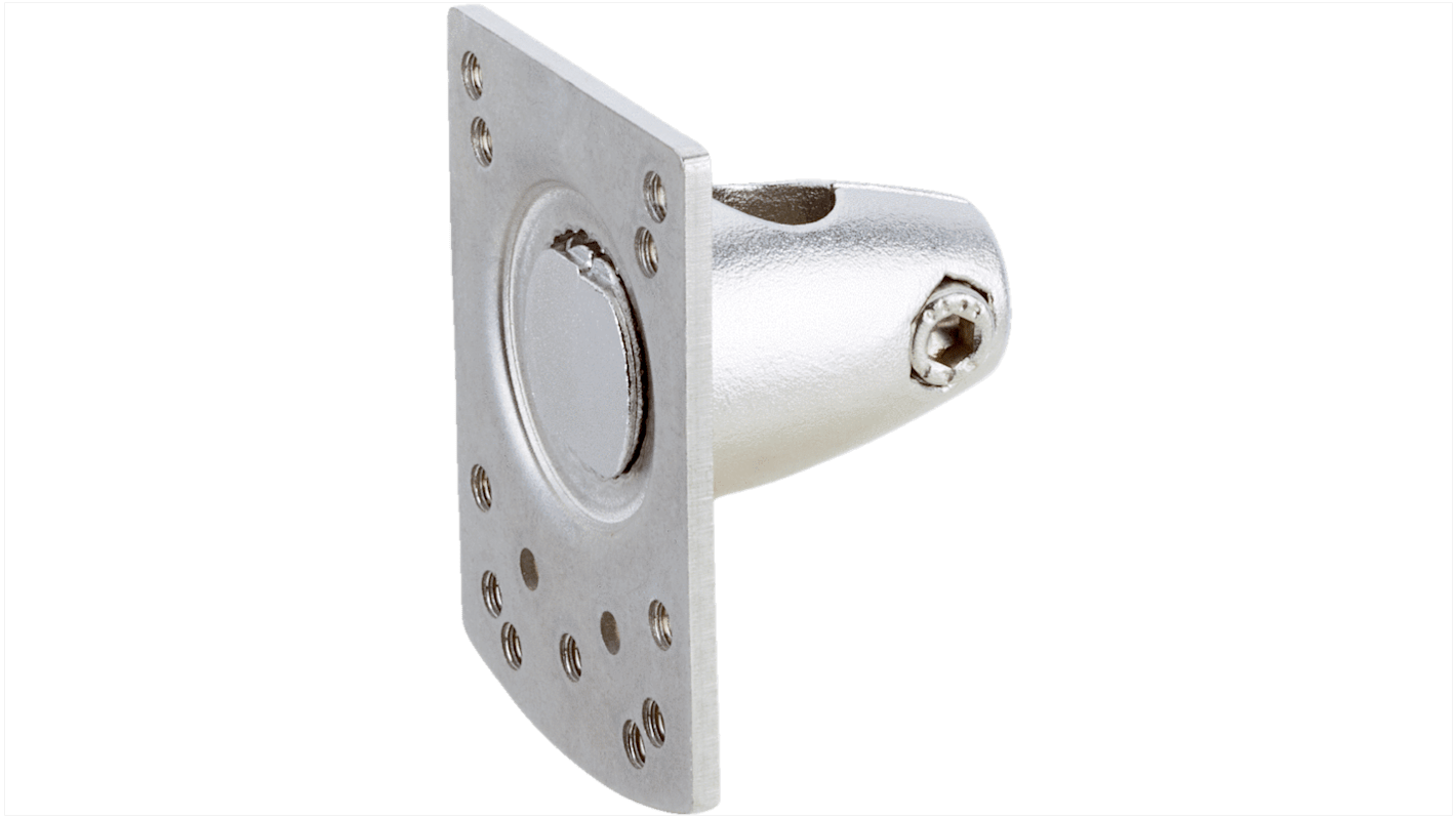 Sistema di morsetti universali Sick BEF-KHS-N02N in acciaio inox, compatibile con sensori W4S-3 e altri modelli.