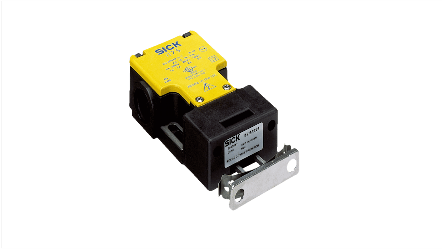 Interruttore di interblocco di sicurezza Sick i17-SA213, 2NC/1NA, IP67, dimensioni 95 x 52 x 40 mm, per tensione fino a 240V.