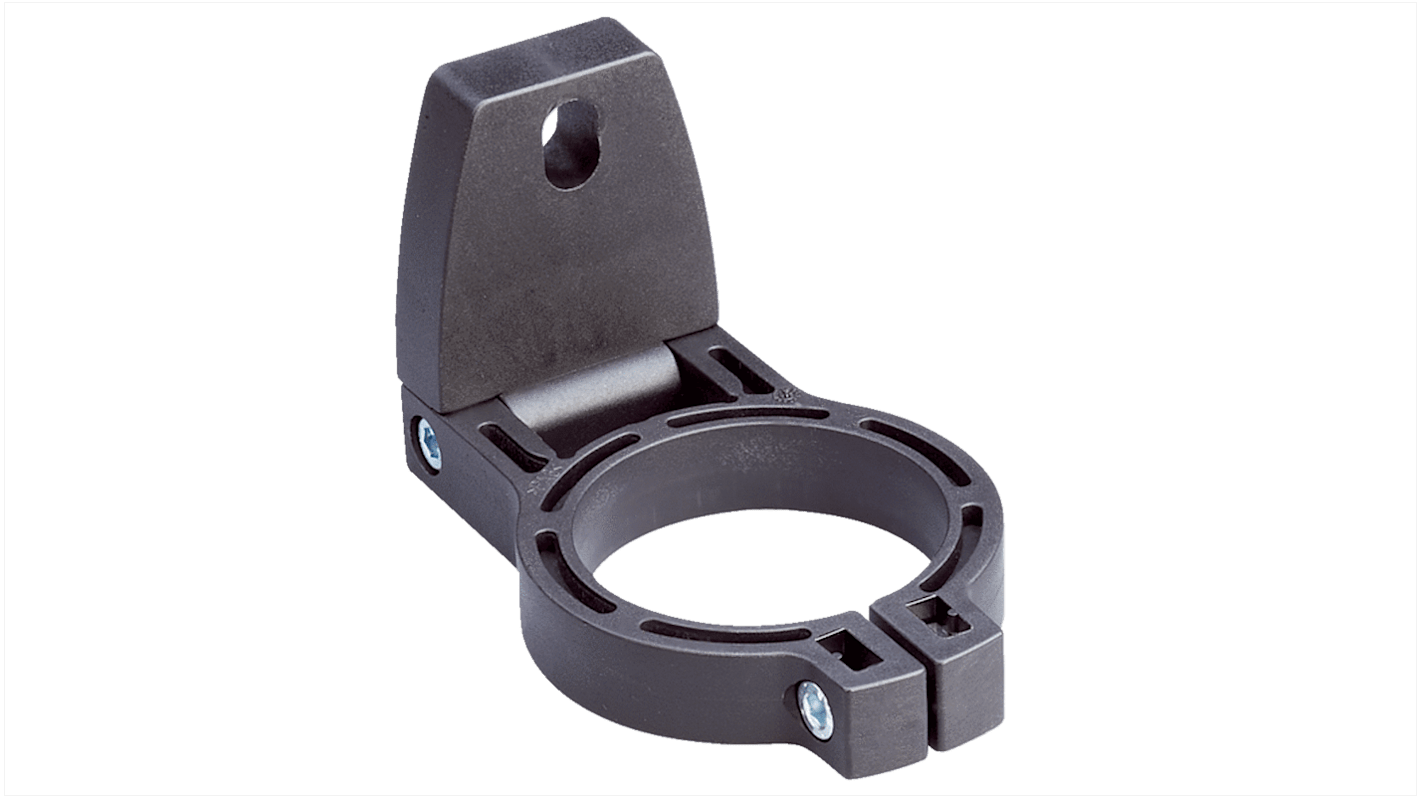 Staffa di montaggio orientabile Sick BEF-2SMGEAKU2 per sensori, realizzata in plastica, adatta a montaggio a pannello, facilita integrazione nei sistemi esistenti.